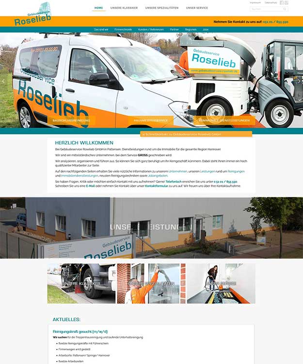 Neue Website: Gebäudeservice Roselieb GmbH Pattensen